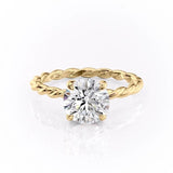 1.60 CT Round Cut Solitaire Twisted Rope Moissanite Engagement Ring 11