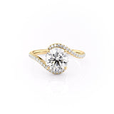 1.35 CT Round Cut Bypass Setting Moissanite Engagement Ring 11