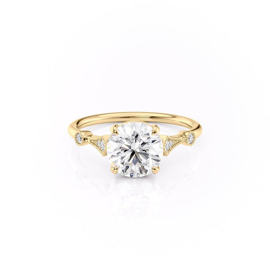 1.35 CT Round Cut Solitaire Moissanite Engagement Ring 10