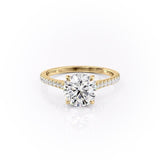 1.60 CT Round Cut Solitaire Pave Setting Moissanite Engagement Ring 11