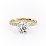 1.60 CT Round Cut Solitaire Pave Setting Moissanite Engagement Ring 11