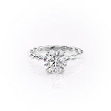 1.60 CT Round Cut Solitaire Twisted Rope Moissanite Engagement Ring 10