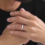 Classic Brushed Finish Wedding Band For Men 7