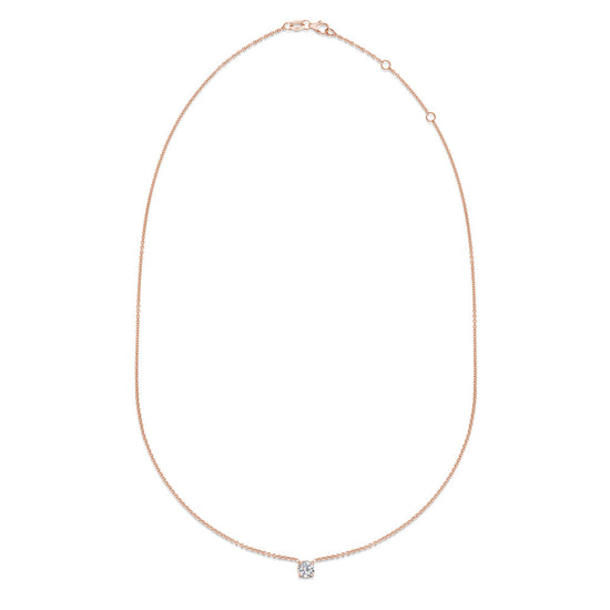 0.50 CT-1.0 CT Round Solitaire CVD F/VS Diamond Necklace 8