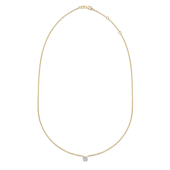 0.50 CT-1.0 CT Round Solitaire CVD F/VS Diamond Necklace 6