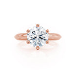 0.60 CT Round Shaped Moissanite Solitaire Engagement Ring 3