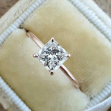 1.5 CT Princess Solitaire Style Moissanite Engagement Ring 2