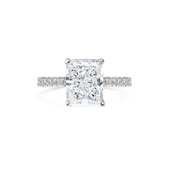 2 CT Radiant Solitaire CVD F/VS1 Diamond Engagement Ring 1