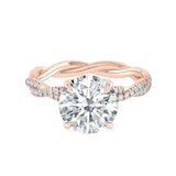 4.11 CT Round Cut Twisted Pave Moissanite Engagement Ring 1