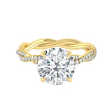 4.11 CT Round Cut Twisted Pave Moissanite Engagement Ring 13