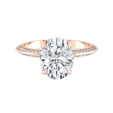 5.18 CT Oval Cut Hidden Halo Moissanite Engagement Ring 19