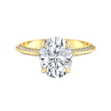 5.18 CT Oval Cut Hidden Halo Moissanite Engagement Ring 16