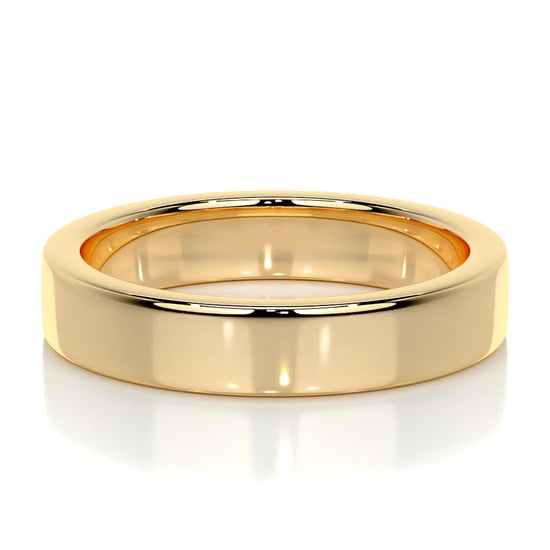 Polished Finish Yellow Gold Classic Men's Band 8