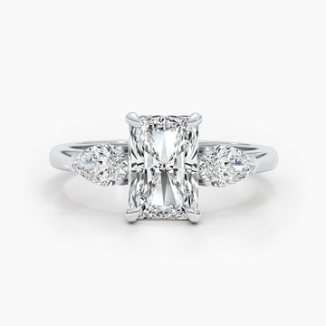 2.62 CT Radiant Solitaire CVD E/VS Diamond Engagement Ring 1