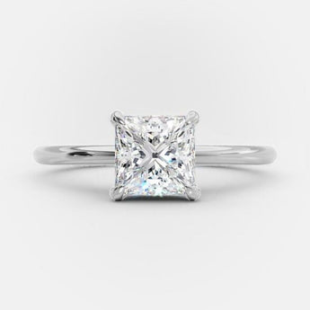 1.5 CT Princess Solitaire Style Moissanite Engagement Ring 5