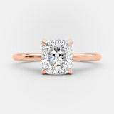 2.70 CT Elongated Cushion Cut Solitaire Moissanite Engagement Ring 8