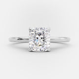 2.70 CT Elongated Cushion Cut Solitaire Moissanite Engagement Ring 6