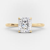 2.70 CT Elongated Cushion Cut Solitaire Moissanite Engagement Ring 7