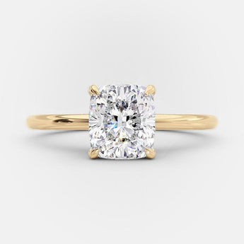 2.70 CT Elongated Cushion Cut Solitaire Moissanite Engagement Ring 7