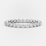 1.0 TCW Round Cut Full Eternity Moissanite Wedding Band 4