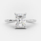 2.1 CT Radiant Cut Solitaire Style Moissanite Engagement Ring 5