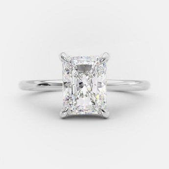 2.1 CT Radiant Cut Solitaire Style Moissanite Engagement Ring 5