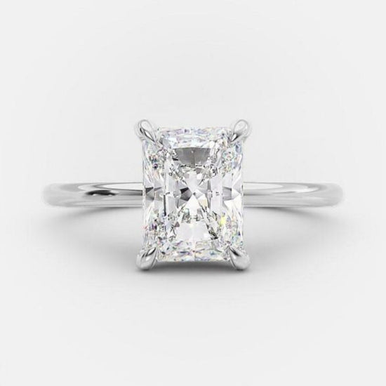 2.43 CT Radiant Cut Solitaire Style Moissanite Engagement Ring 4