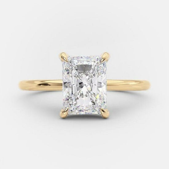 2.43 CT Radiant Cut Solitaire Style Moissanite Engagement Ring 5