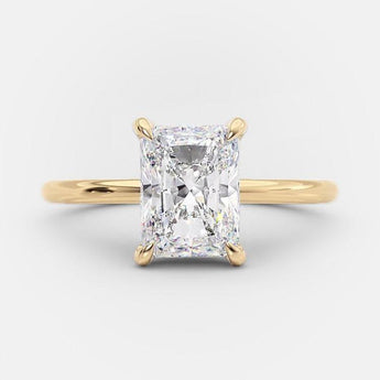 2.1 CT Radiant Cut Solitaire Style Moissanite Engagement Ring 6