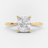 2.7 CT Cushion Solitaire Style Moissanite Engagement Ring 6