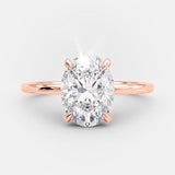 2.1 CT Oval Cut Solitaire Style Moissanite Engagement Ring 5