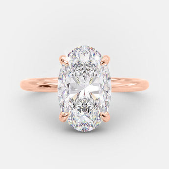 4.0 CT Oval Cut Solitaire Style Moissanite Engagement Ring 7