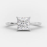 1.35 CT Princess Cut Solitaire Moissanite Engagement Ring 4