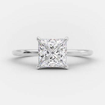 1.35 CT Princess Cut Solitaire Moissanite Engagement Ring 4