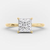 1.35 CT Princess Cut Solitaire Moissanite Engagement Ring 5