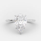 3.10 CT Pear Cut Solitaire Style Moissanite Engagement Ring 4