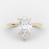 3.10 CT Pear Cut Solitaire Style Moissanite Engagement Ring 5