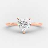 1.10 CT Heart Cut Solitaire Moissanite Engagement Ring 7