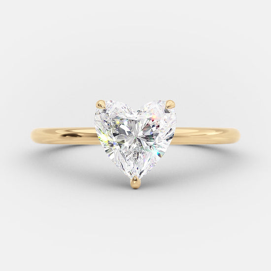 1.10 CT Heart Cut Solitaire Moissanite Engagement Ring 6