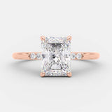 2.43 CT Radiant Cut Solitaire Style Moissanite Engagement Ring 7