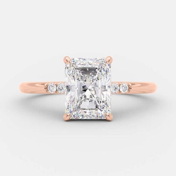 2.43 CT Radiant Cut Solitaire Style Moissanite Engagement Ring 7