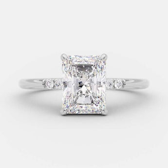 2.43 CT Radiant Cut Solitaire Style Moissanite Engagement Ring 5