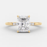 2.43 CT Radiant Cut Solitaire Style Moissanite Engagement Ring 6