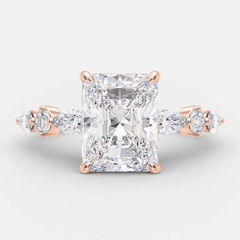 2.43 CT Radiant Pave Setting Moissanite Engagement Ring 6