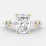 2.43 CT Radiant Pave Setting Moissanite Engagement Ring 5