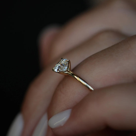 0.90 CT Cushion Solitaire CVD E/VS1 Diamond Engagement Ring 4