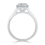 1.0 CT Princess Cut Halo Moissanite Engagement Ring 5