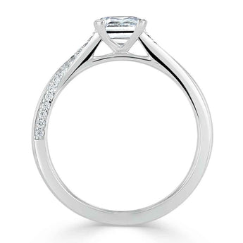 0.75 CT Princess Cut Solitaire Moissanite Engagement Ring 4