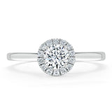 0.75 CT Round Cut Halo Moissanite Engagement Ring 1