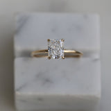 1.53 CT Radiant Solitaire CVD E/VVS2 Diamond Engagement Ring 1